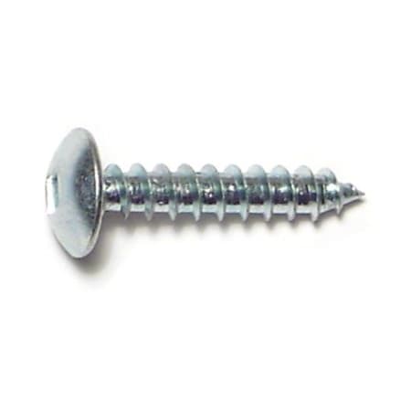Midwest Fastener Sheet Metal Screw, #10 x 1 in, Zinc Plated Steel Truss Head Square Drive, 30 PK 30816
